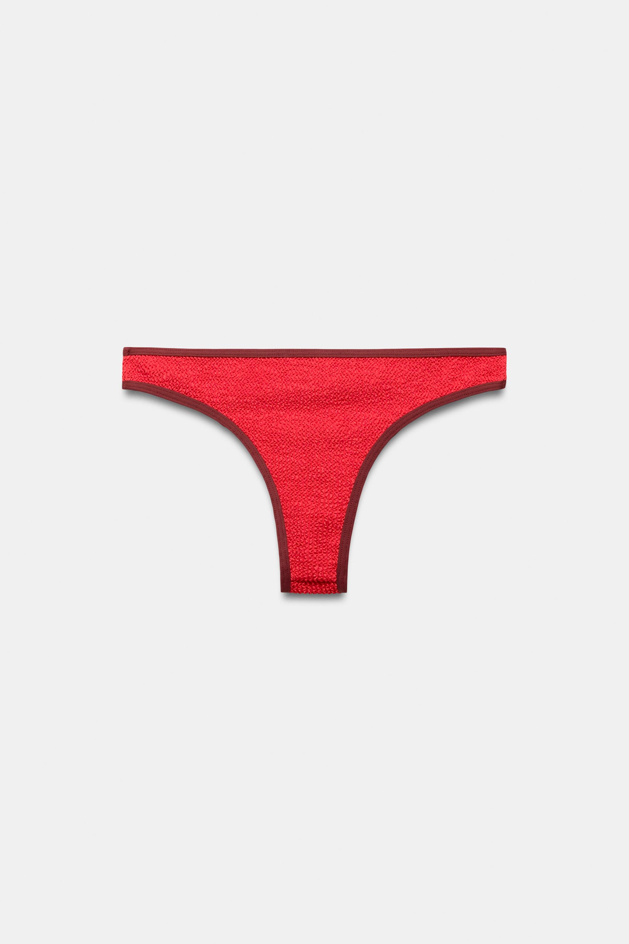 BAS DE BIKINI TEXTURÉ CONTRASTANT